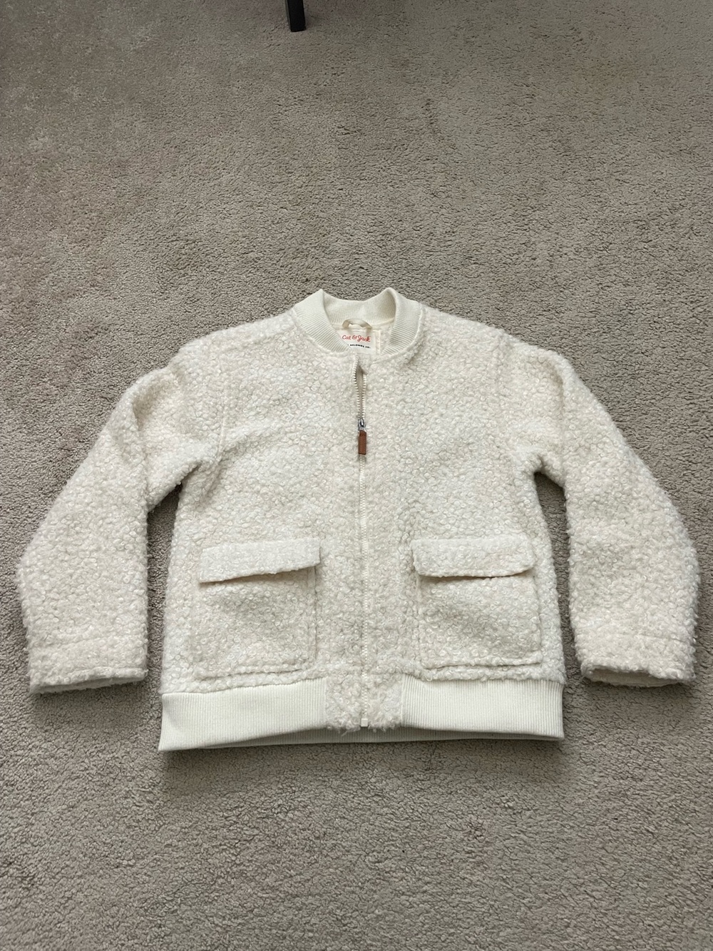 Cat & Jack - Girl’s Cream Sherpa Jacket